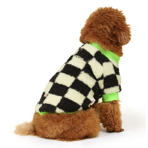 ZL Retro Check Teddy Dog Sweatshirt