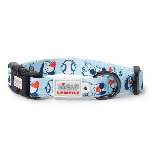 Zigly Doodle Dog Collar - Blue