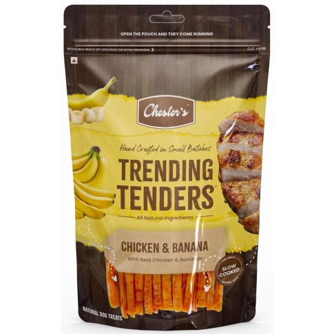 Chesters Trending Tenders  Chicken & Banana Dog Treat - 50 gm