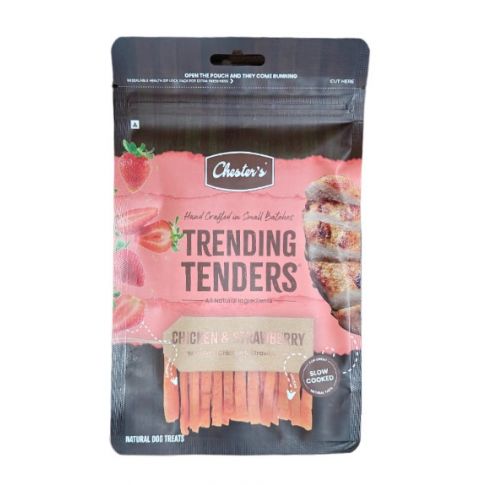 Chesters Trending Tenders  Chicken & Strawberry Dog Treat - 50 gm