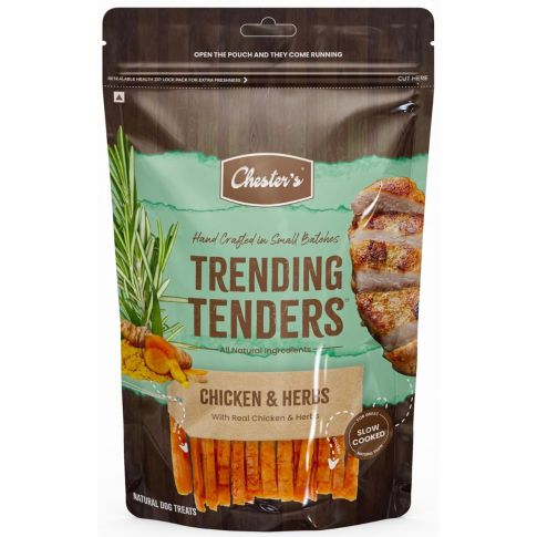 Chesters Trending Tenders  Chicken & Herbs Dog Treat - 50 gm