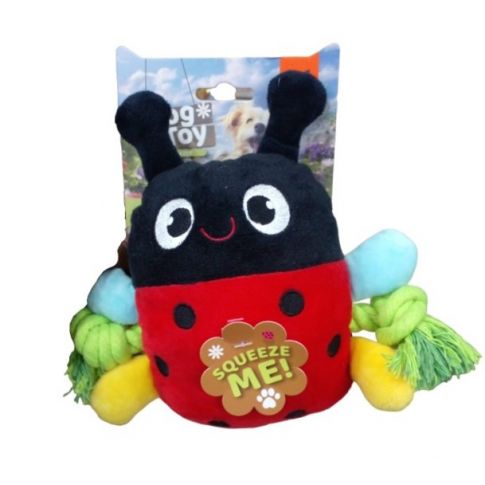 Fofos Garden Ladybug Plush Dog Toy