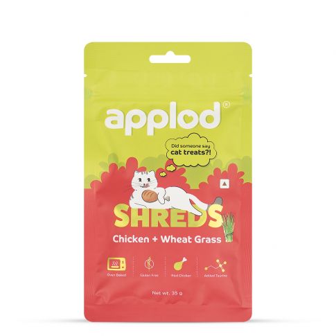 Applod Chicken with Wheat Grass Soft Cat Treat- 35 Gm