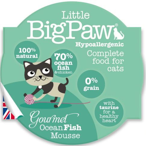 Little Big Paw Gourment Ocean Fish Mousse Wet Cat Food - 85 gm