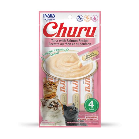 Inaba Churu Tuna With Salmon Cat Meaty Creamy Treat - 56 Gm