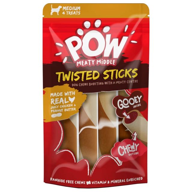 Imaginelles Pow Chicken & Peanut Butter Twisted Sticks 4 Pieces - 200 gm