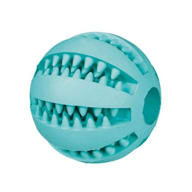 Trixie Natural Denta Fun Ball  Mint Flavour White/Mint Dia 7 Cm