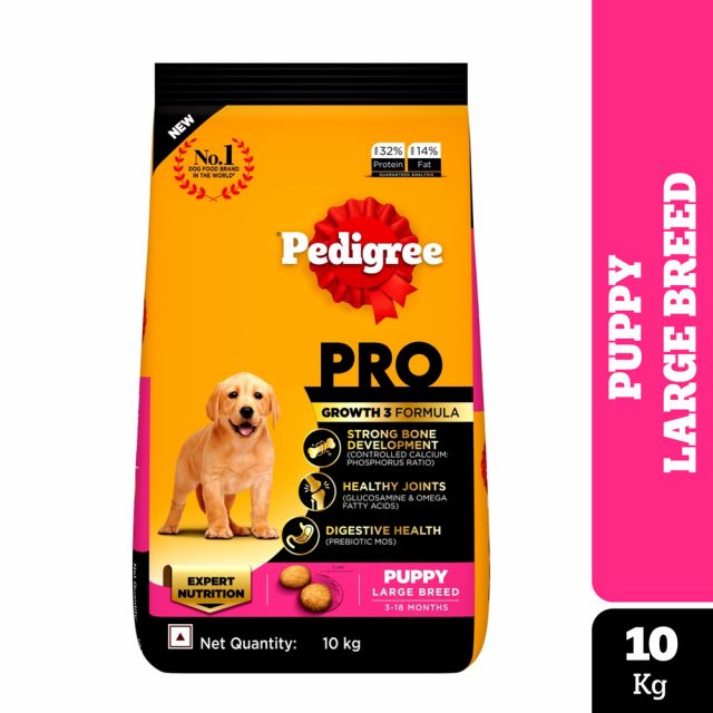 Pedigree PRO Expert Nutrition Large Breed Puppy Dry Food (3-18 Months) - 10 kg