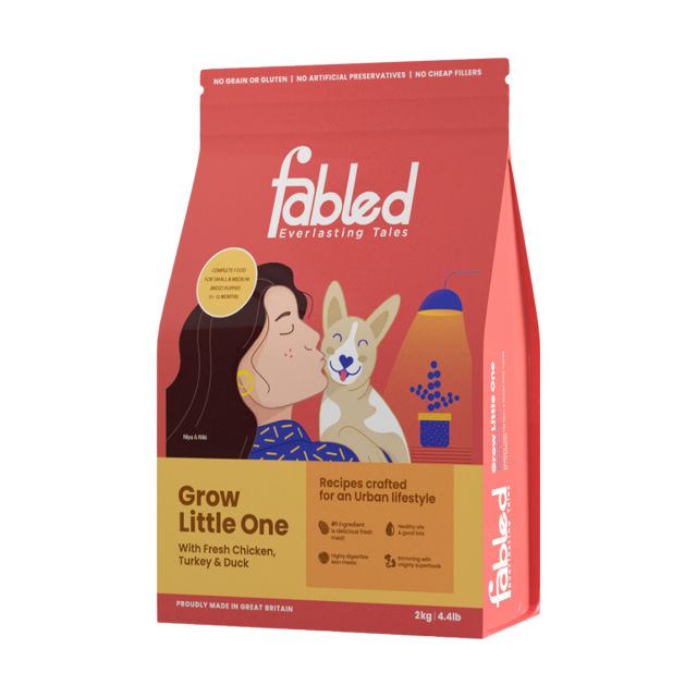 Fabled Grow Little One With Fresh Chicken, Turkey And Duck Puppy Dry Food - Small Breed-2 kg