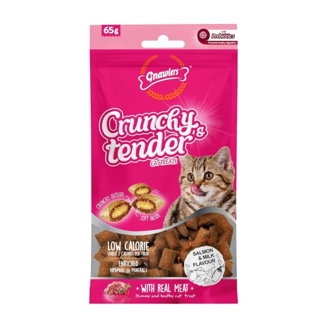 Gnawlers Tenders Salmon & Milk Flavour Cat Treat 65 gm