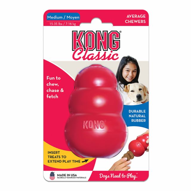 KONG Classic Interactive Chew Dog Toy Red - M