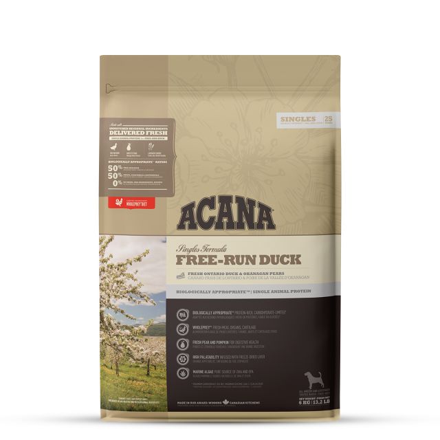 Acana Free Range Duck All Breeds & Ages Dry Dog Food - 6 kg