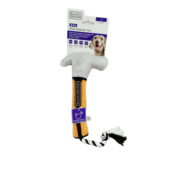 Black+Decker 3D Plush Hammer Toy For Dogs