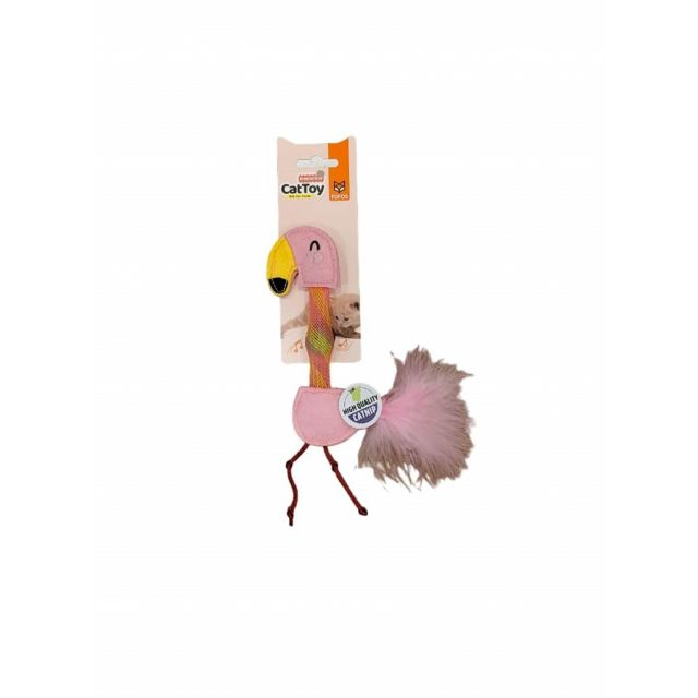 Fofos Cat Flick Tube Toy Flamingo