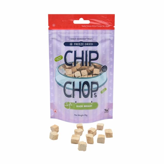 Chip Chops - Freeze Dried Duck Breast Dog Treat - 35 gm