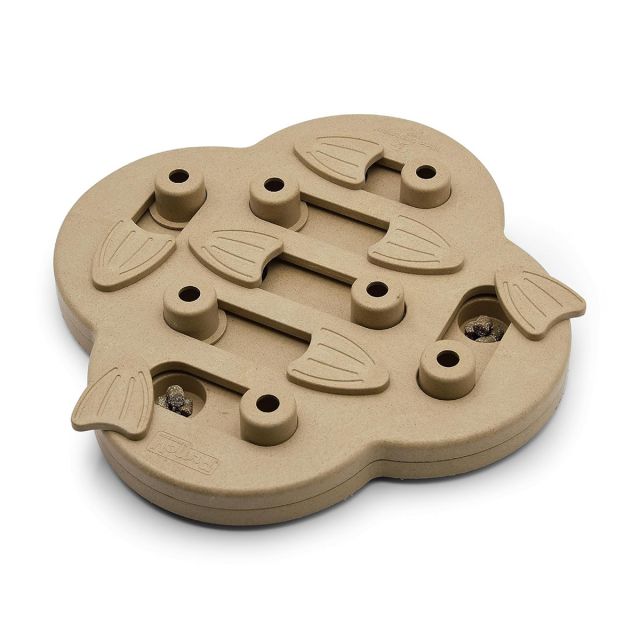 Dog Hide N' Slide Interactive Treat Puzzle Dog Toy, Tan - Level 2