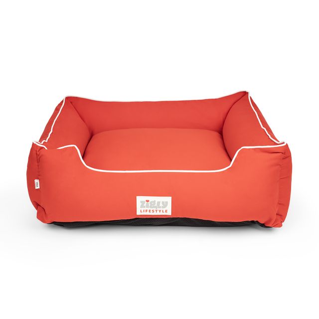 ZL Ultra Soft Red Lounger Bed For Dogs-S