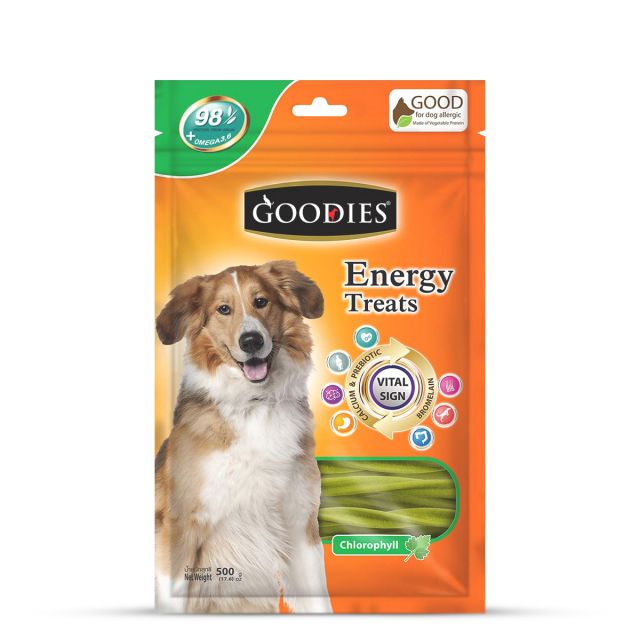 Goodies Energy Treats Chlorophyll Flavour Dog Dental Treat - 125 gm