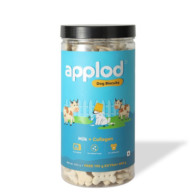 Applod Milk Dog &amp;amp; Puppy Biscuit With Collagen-845 gm