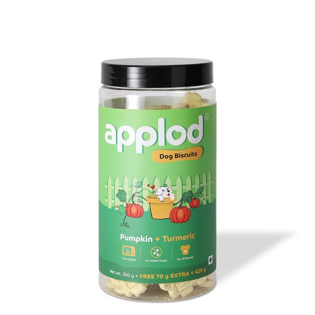 Applod Pumpkin Dog Biscuit With Turmeric-385 gm