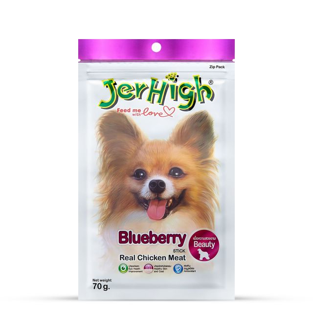 JerHigh Blueberry Dog Meaty Treat - 70 gm