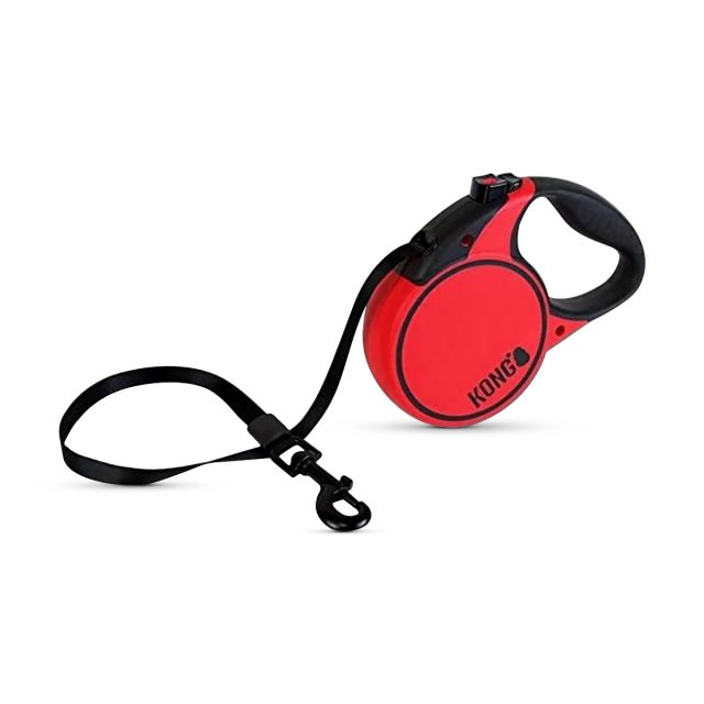 Kong Terrain Retractable Leash XSmall ( Dogs Up To 12 Kgs) - Red