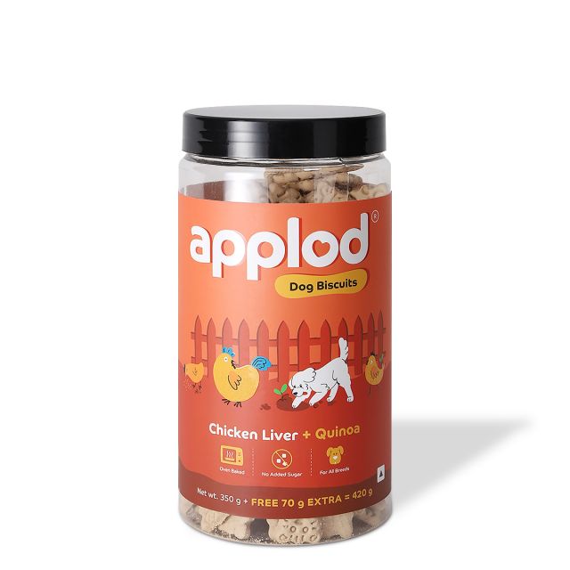  Applod Chicken Liver Dog Biscuit With Quinoa-420gm