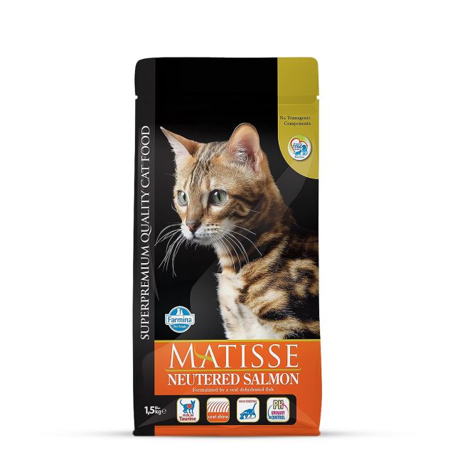 Matisse Neutered Salmon Adult Dry Cat Food - 1.5 kg