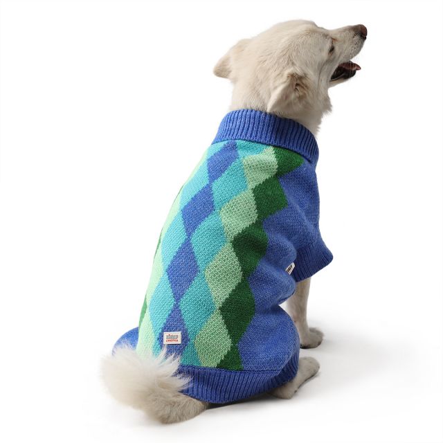 Argyle dog sweater best sale