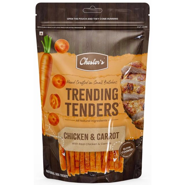 Chesters Trending Tenders  Chicken & Carrot  Dog Treat - 50 gm