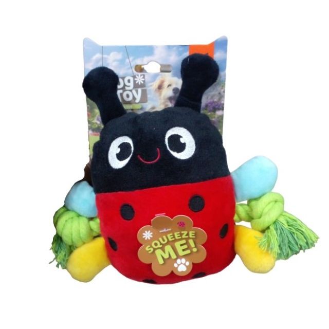 Fofos Garden Ladybug Plush Dog Toy