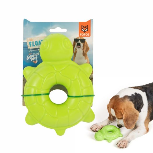 Fofos Ocean Animal Chewing Squeaky Turtle Dog Toy