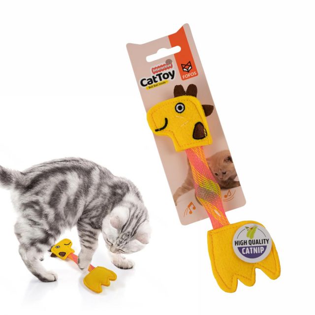 Fofos Cat Flick Tube Toy Giraffe