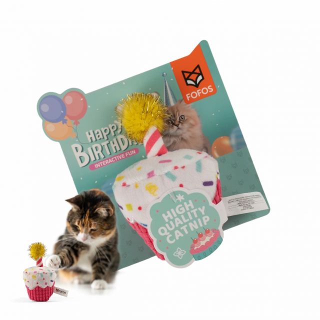 Fofos Birthday Cake Cat Toy