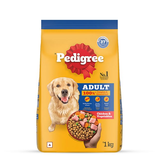 Pedigree Chicken &  Vegetables Adult Dry Dog Food - 1 kg