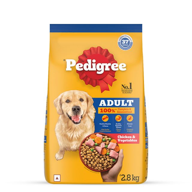 Pedigree Chicken &amp; Vegetables Adult Dry Dog Food - 2.8 kg