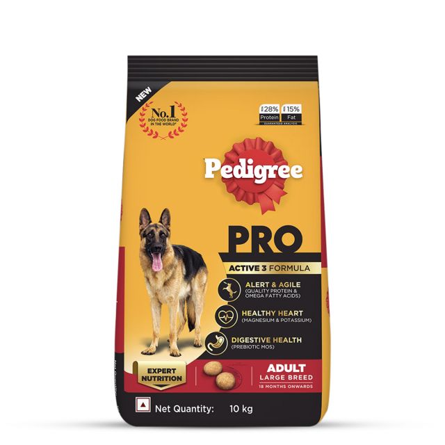 Pedigree PRO Expert Nutrition Active Adult Large Breed Dry Dog Food (18 Months Onwards) - 10 kg