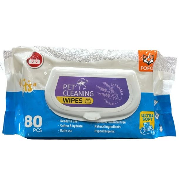 Fofos Pet Cleaning Wipes Lavender Scented