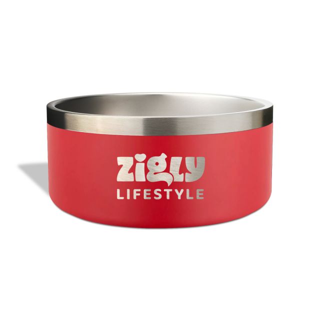 ZL Ultimate Double Walled Dog Bowl – Red-S