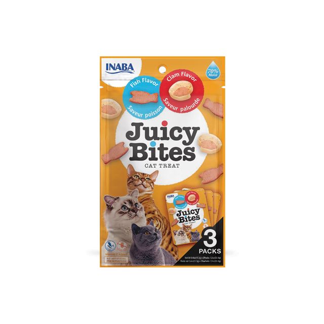 Inaba Juicy Bites Fish n Clam Flavor Cat Treat - 33.9 gm
