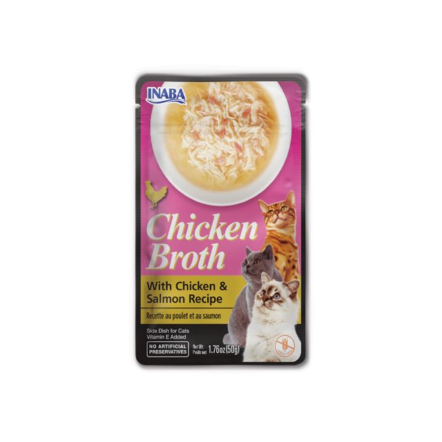 Inaba Chicken Broth Chicken With Salmon Wet Cat Food - 50 gm