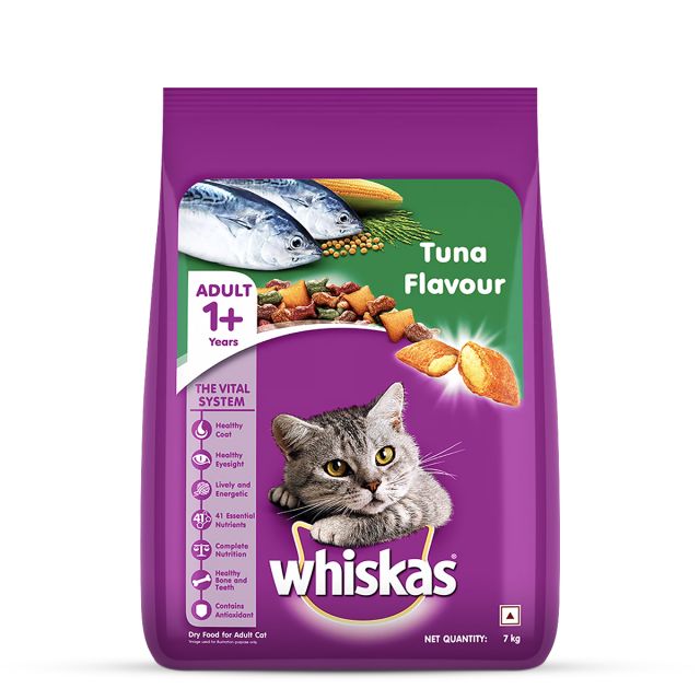 Whiskas Adult (+1 year) Tuna Flavour Dry Cat Food - 7 kg