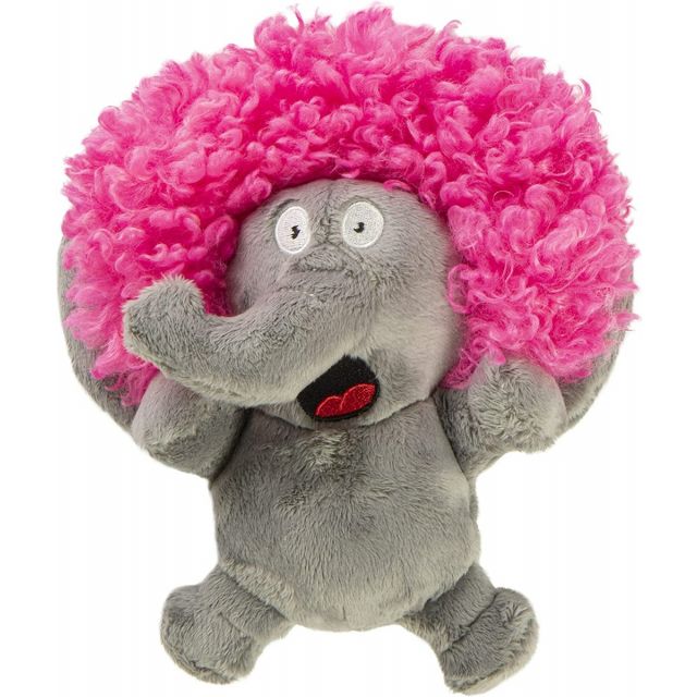 Pet Supplies : HEAR DOGGY! Flattie Elephant Silent Squeak Plush Dog Toy w/  Chew Guard Technology - Purple, Mini 