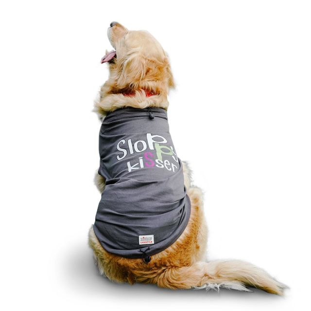 ZL Pet Sloppy Kisser Twin Dog T-Shirt-XS