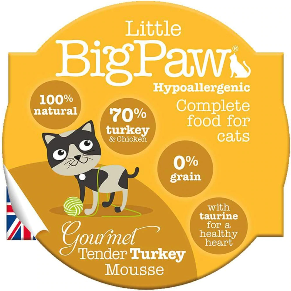 Little Big Paw Gourment Tender Turkey Mousse Wet Cat Food - 85 gm