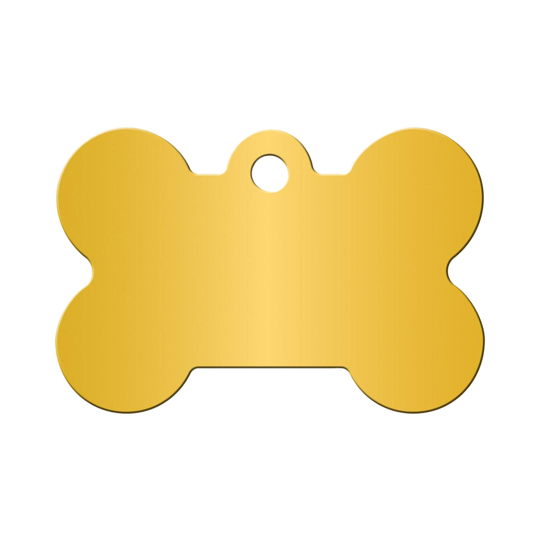 Zigly Personalised Dog & Cat Name Tag - Bone-S-Gold