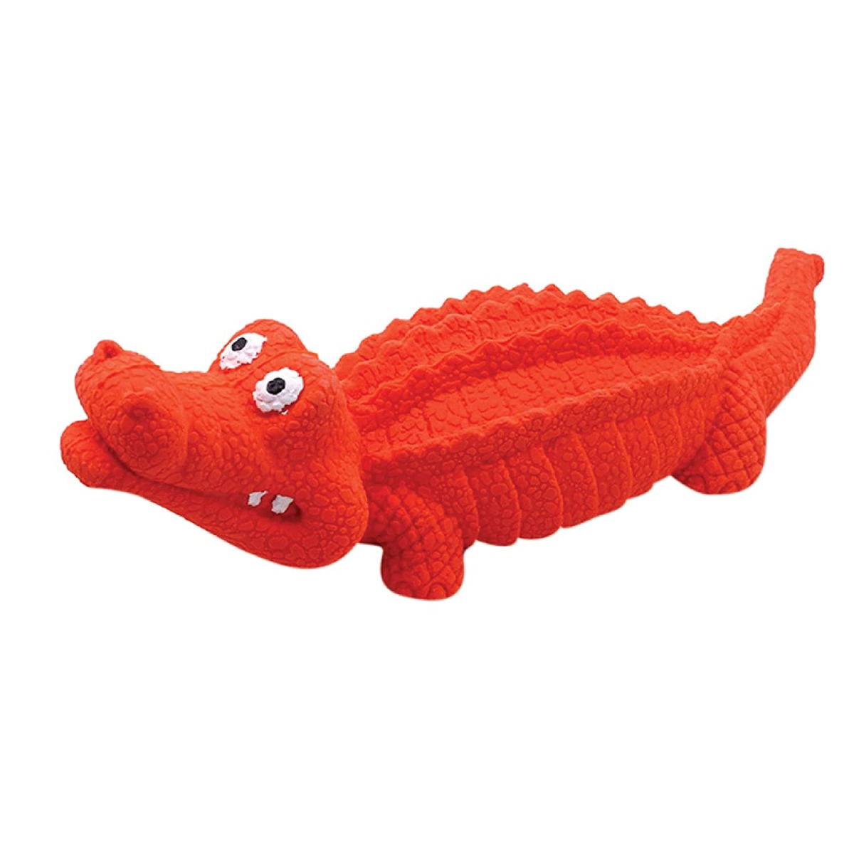 Goofy Tails Zoozies Crocodile Squeaky Natural Rubber Toy for Dogs - not to be enabled