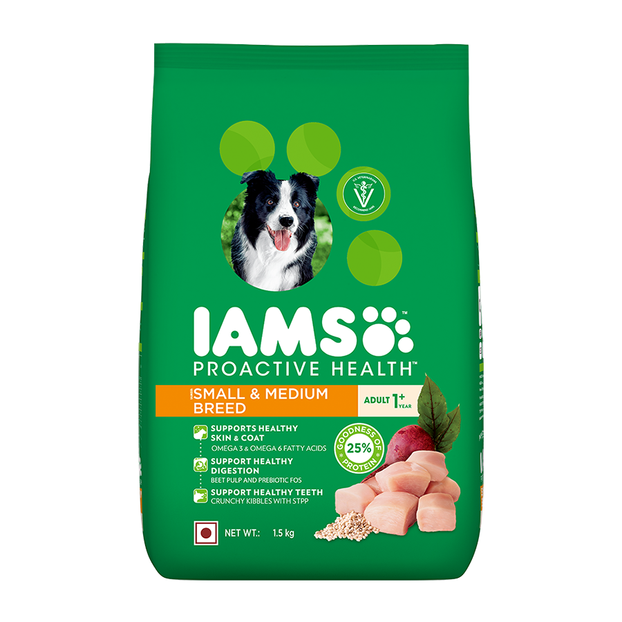 IAMS Proactive Health Adult Small & Medium Breed Dry Dog Food - 1.5 kg