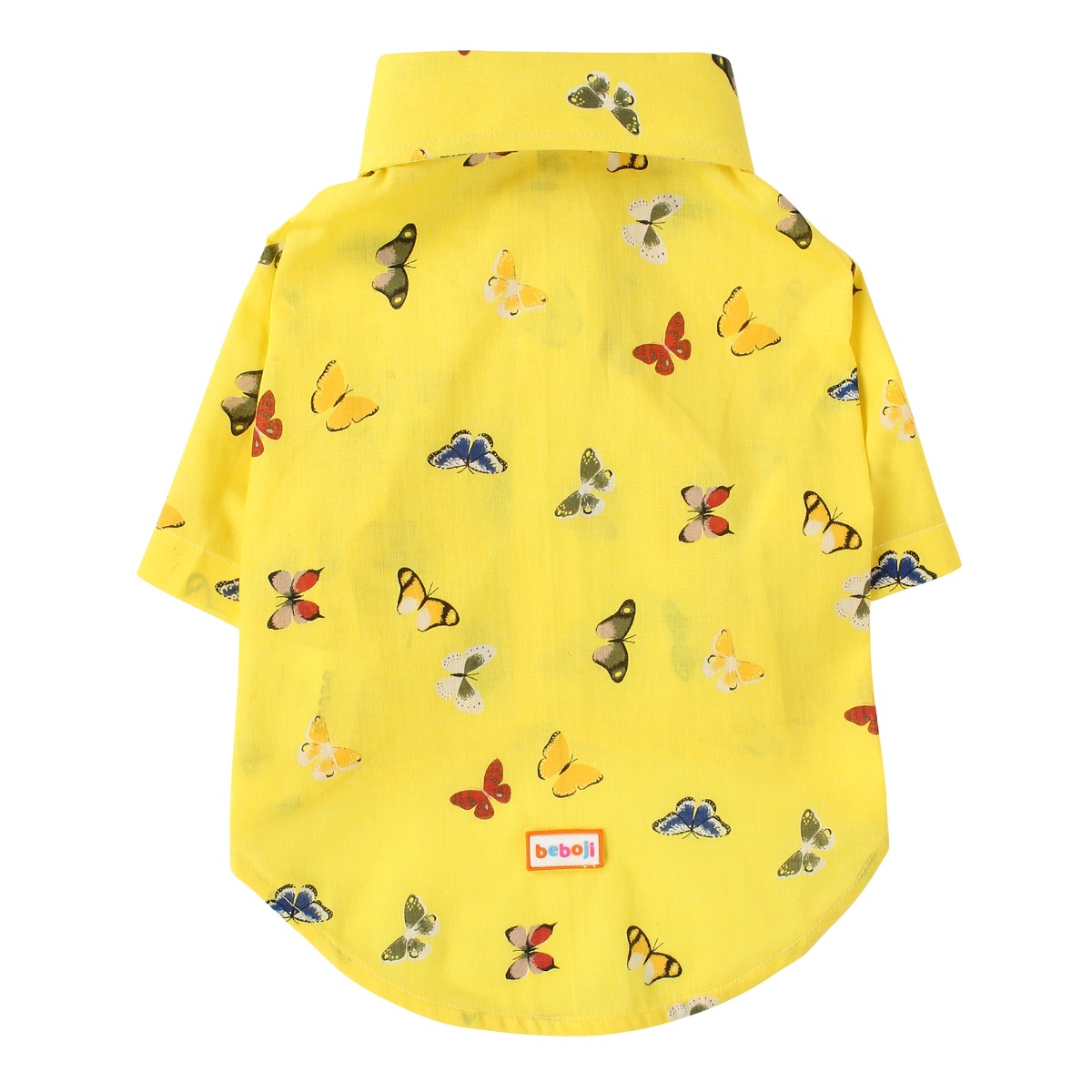 beboji Butterfly Dog Shirt with Collar | Half Sleeve Shirt for Dogs | Summer Cotton Dog Clothes Available for All Ages of Pet Dogs - L