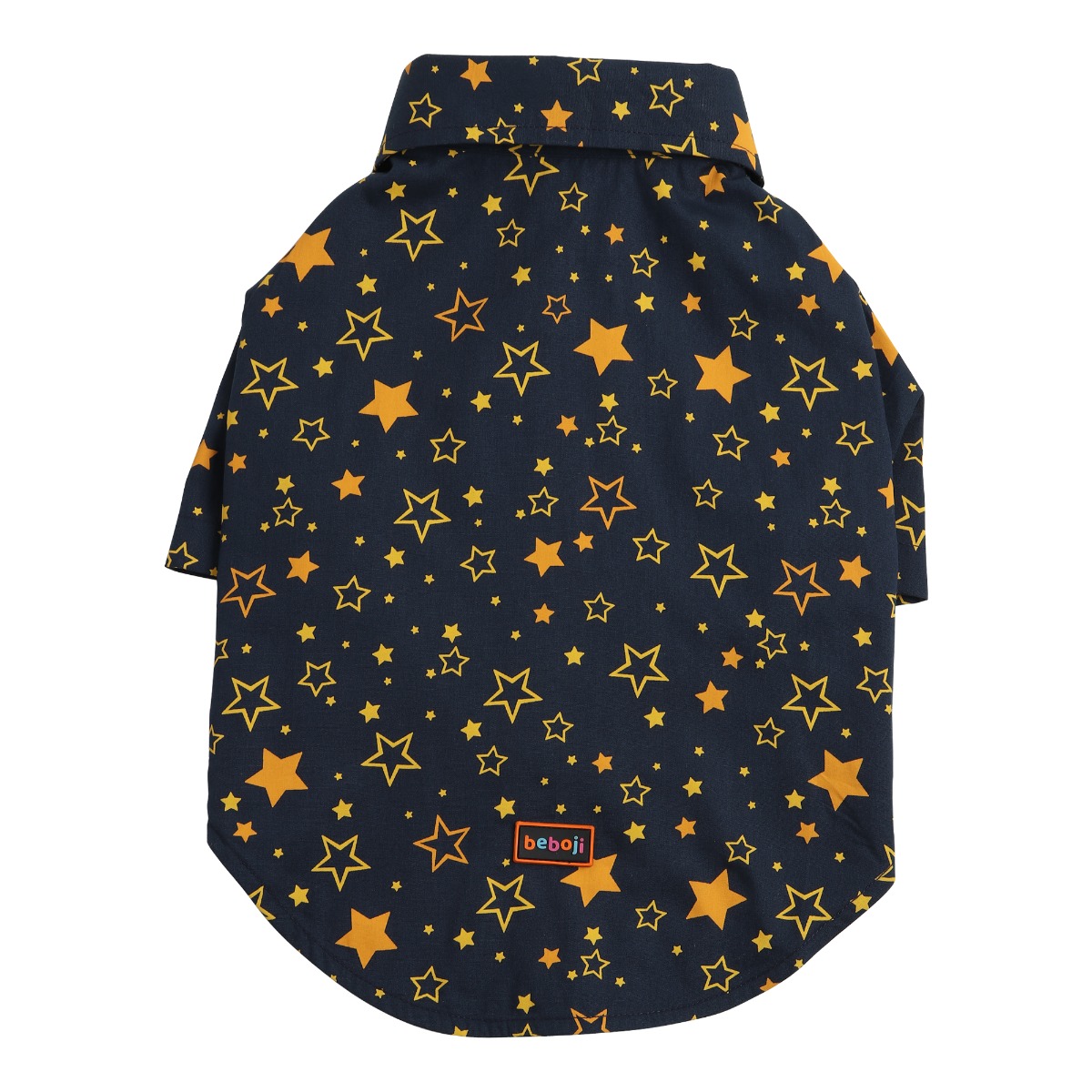 beboji Stars In the Dark Dog Shirt with Collar | Half Sleeve Shirt for Dogs | Summer Cotton Dog Clothes Available for All Ages of Pet Dogs - M